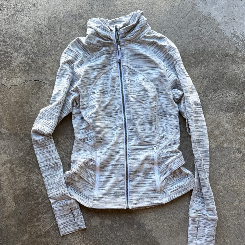Lululemon Athletica Striped Gray Top